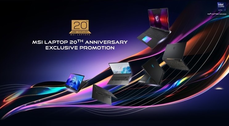 MSI Laptops 20th Year Anniversary Exclusive promotion